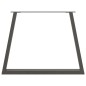 vidaXL Esstisch Beine V-Form 2 Stück Anthrazit 100x(72-73,3) cm Stahl