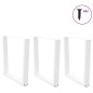 vidaXL Esstisch Beine V-Form 3 Stück Weiß 80x(72-73,3) cm Stahl