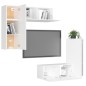 vidaXL 4-tlg. TV-Schrank-Set Weiß Holzwerkstoff vidaXL 4-tlg. TV-Schrank-Set Weiß Holzwerkstoff