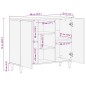 vidaXL Sideboard 90x33,5x75 cm Massivholz Mango vidaXL Sideboard 90x33,5x75 cm Massivholz Mango