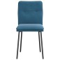 vidaXL Esszimmerstühle 6 Stk. Blau Samt