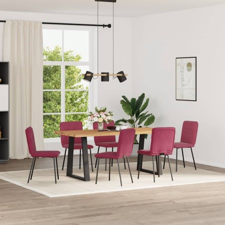 vidaXL Esszimmerstühle 6 Stk. Weinrot Samt