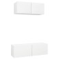 2-tlg. TV-Schrank-Set Weiß Holzwerkstoff 2-tlg. TV-Schrank-Set Weiß Holzwerkstoff