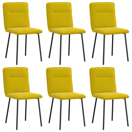 vidaXL Esszimmerstühle 6 Stk. Gelb Samt