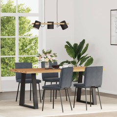 vidaXL Esszimmerstühle 4 Stk. Dunkelgrau Samt