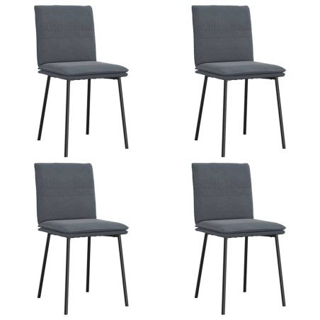 vidaXL Esszimmerstühle 4 Stk. Dunkelgrau Samt