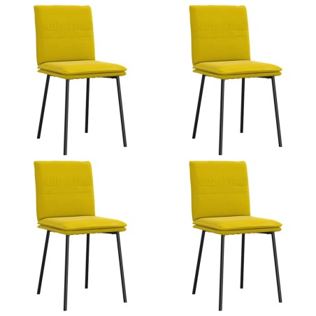 vidaXL Esszimmerstühle 4 Stk. Gelb Samt