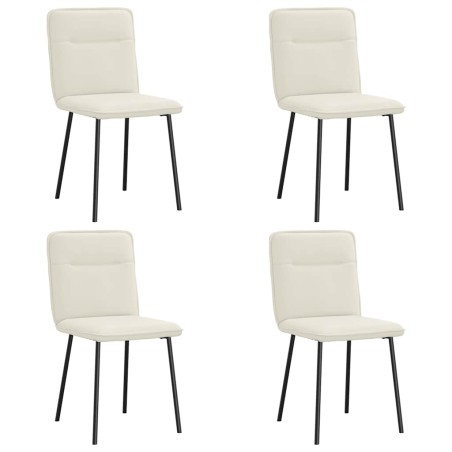 vidaXL Esszimmerstühle 4 Stk. Creme Samt
