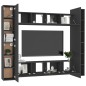 8-tlg. TV-Schrank-Set Schwarz Holzwerkstoff 8-tlg. TV-Schrank-Set Schwarz Holzwerkstoff