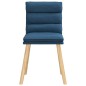 vidaXL Esszimmerstühle 4 Stk. Blau Stoff
