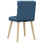 vidaXL Esszimmerstühle 4 Stk. Blau Stoff