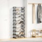 vidaXL Schuhregal 10-stöckig Grau 54x28x158 cm Vliesstoff