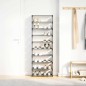 vidaXL Schuhregal 10-stöckig Grau 54x28x158 cm Vliesstoff