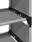 vidaXL Schuhregal 10-stöckig Grau 54x28x158 cm Vliesstoff