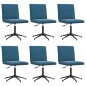 vidaXL Esszimmerstühle 6 Stk. Blau Samt