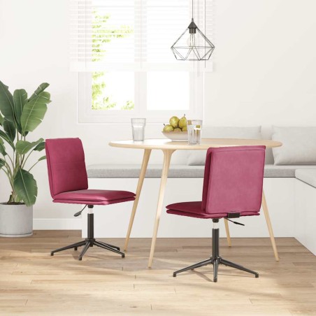 vidaXL Esszimmerstühle 2 Stk. Weinrot Samt