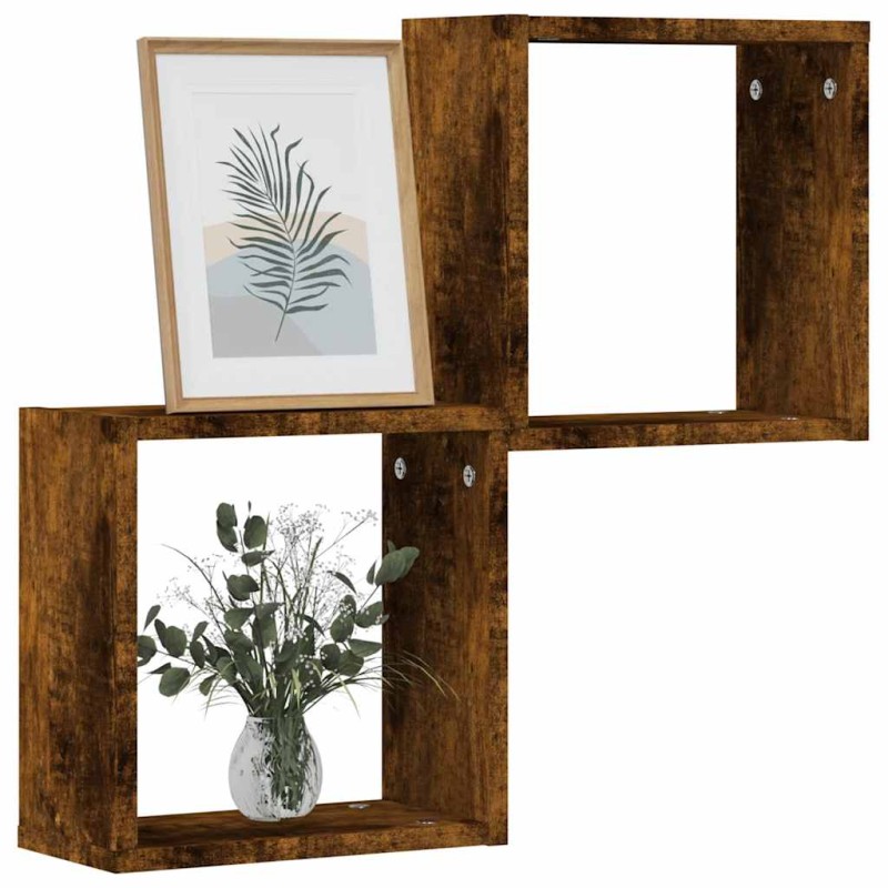 vidaXL Würfelregale 2 Stk. Räuchereiche 30x15x30 cm vidaXL Würfelregale 2 Stk. Räuchereiche 30x15x30 cm