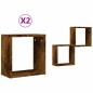 vidaXL Würfelregale 2 Stk. Räuchereiche 30x15x30 cm vidaXL Würfelregale 2 Stk. Räuchereiche 30x15x30 cm