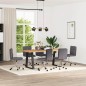 vidaXL Esszimmerstühle 6 Stk. Grau Kunstleder