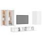 6-tlg. TV-Schrank-Set Weiß Holzwerkstoff 6-tlg. TV-Schrank-Set Weiß Holzwerkstoff