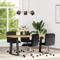 vidaXL Esszimmerstühle 4 Stk. Schwarz Kunstleder