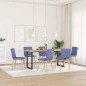 vidaXL Esszimmerstühle 6 Stk. Jeansblau Stoff
