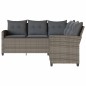 vidaXL L-förmiges Couchsofa mit Kissen Graues Polyrattan vidaXL L-förmiges Couchsofa mit Kissen Graues Polyrattan