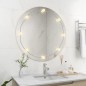 Wandspiegel ohne Rahmen mit LED-Beleuchtung Rund Glas Wandspiegel ohne Rahmen mit LED-Beleuchtung Rund Glas