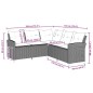 vidaXL L-förmiges Couchsofa mit Kissen Graues Polyrattan vidaXL L-förmiges Couchsofa mit Kissen Graues Polyrattan