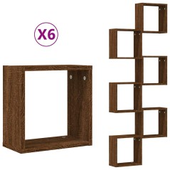 vidaXL Würfelregale 2 Stk. Braune 30x15x30 cm