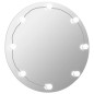 Wandspiegel ohne Rahmen mit LED-Beleuchtung Rund Glas Wandspiegel ohne Rahmen mit LED-Beleuchtung Rund Glas
