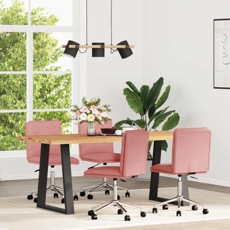 vidaXL Esszimmerstühle 4 Stk. Rosa Kunstleder