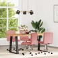 vidaXL Esszimmerstühle 4 Stk. Rosa Kunstleder