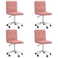 vidaXL Esszimmerstühle 4 Stk. Rosa Kunstleder