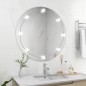 Wandspiegel ohne Rahmen mit LED-Beleuchtung Rund Glas Wandspiegel ohne Rahmen mit LED-Beleuchtung Rund Glas