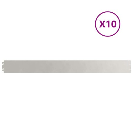 vidaXL Rasenkanten 10 Stk. 10x103 cm Edelstahl