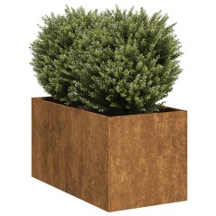 vidaXL Pflanzkübel Rostig 40x80x40 cm Wetterfester Stahl