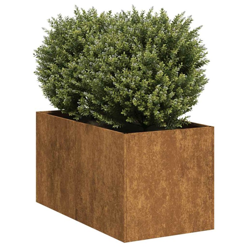 vidaXL Pflanzkübel Rostig 40x80x40 cm Wetterfester Stahl vidaXL Pflanzkübel Rostig 40x80x40 cm Wetterfester Stahl