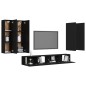 6-tlg. TV-Schrank-Set Schwarz Holzwerkstoff 6-tlg. TV-Schrank-Set Schwarz Holzwerkstoff