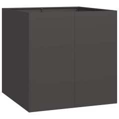 vidaXL Pflanzkübel Schwarz 80x80x80 cm Stahl