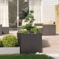 vidaXL Pflanzkübel Schwarz 80x80x80 cm Stahl