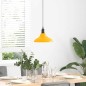 vidaXL Pendelleuchte Höhenverstellbar E27 Gelb Glänzend Ø 31 cm Metall