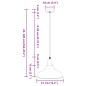 vidaXL Pendelleuchte Höhenverstellbar E27 Gelb Glänzend Ø 31 cm Metall