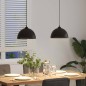 vidaXL Pendelleuchten 2 Stk. Höhenverstellbar E27 Schwarz Ø30cm Metall