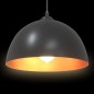 vidaXL Pendelleuchten 2 Stk. Höhenverstellbar E27 Schwarz Ø30cm Metall