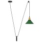 vidaXL Pendelleuchte Höhenverstellbar E27 Grün Glänzend Ø 22 cm Metall