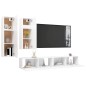 4-tlg. TV-Schrank-Set Weiß Holzwerkstoff 4-tlg. TV-Schrank-Set Weiß Holzwerkstoff