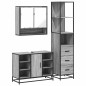 vidaXL 3-tlg. Badmöbel-Set Grau Sonoma Holzwerkstoff vidaXL 3-tlg. Badmöbel-Set Grau Sonoma Holzwerkstoff