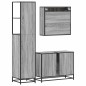 vidaXL 3-tlg. Badmöbel-Set Grau Sonoma Holzwerkstoff vidaXL 3-tlg. Badmöbel-Set Grau Sonoma Holzwerkstoff