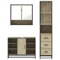 vidaXL 3-tlg. Badmöbel-Set Sonoma-Eiche Holzwerkstoff vidaXL 3-tlg. Badmöbel-Set Sonoma-Eiche Holzwerkstoff